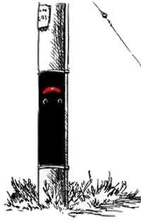 電柱瘴鶴
